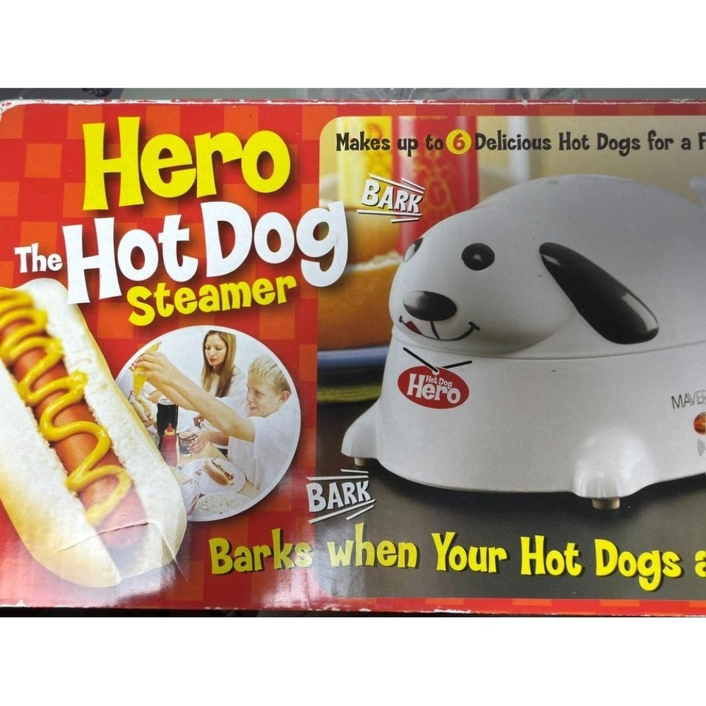 Maverick HC-01 Hero Hot Dog Steamer Cooker Barks Auto Shut Off New Open Box